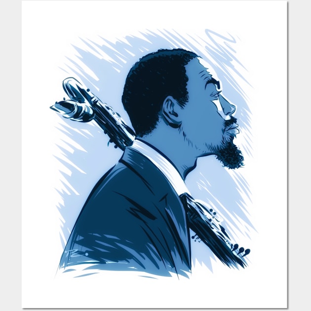 Eric Dolphy - An illustration by Paul Cemmick Wall Art by PLAYDIGITAL2020